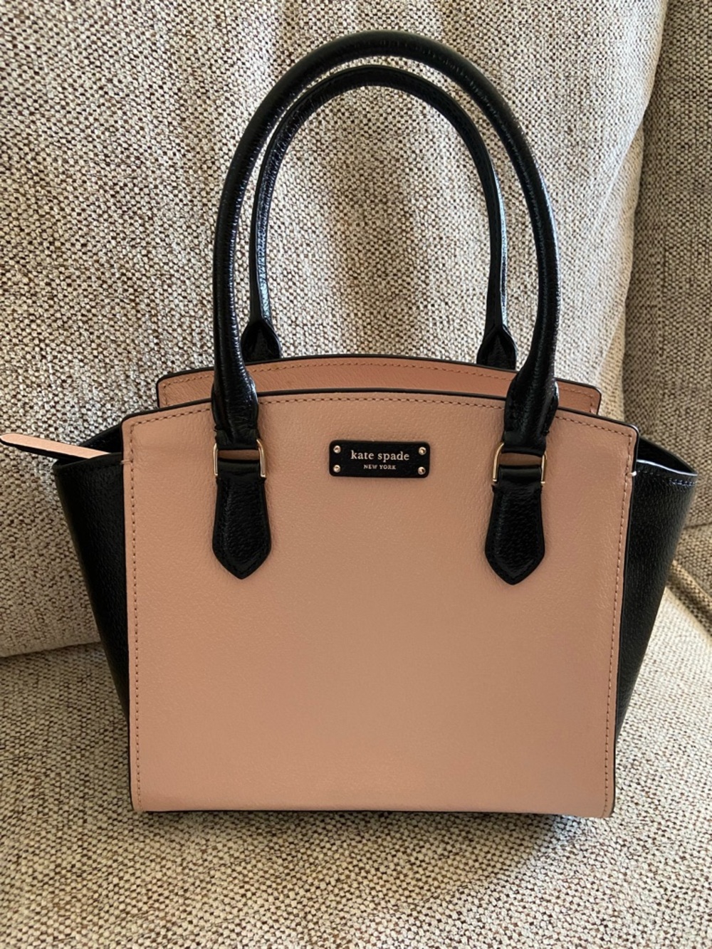 Kate Spade Pink and Black Jeanne Small Satchel
